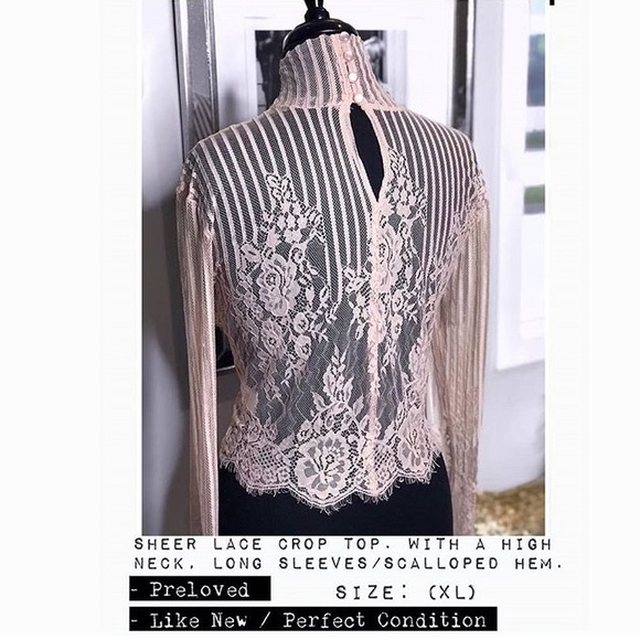 MOTEL - BLUSH LARA LACE TOP - Picture 3 of 6